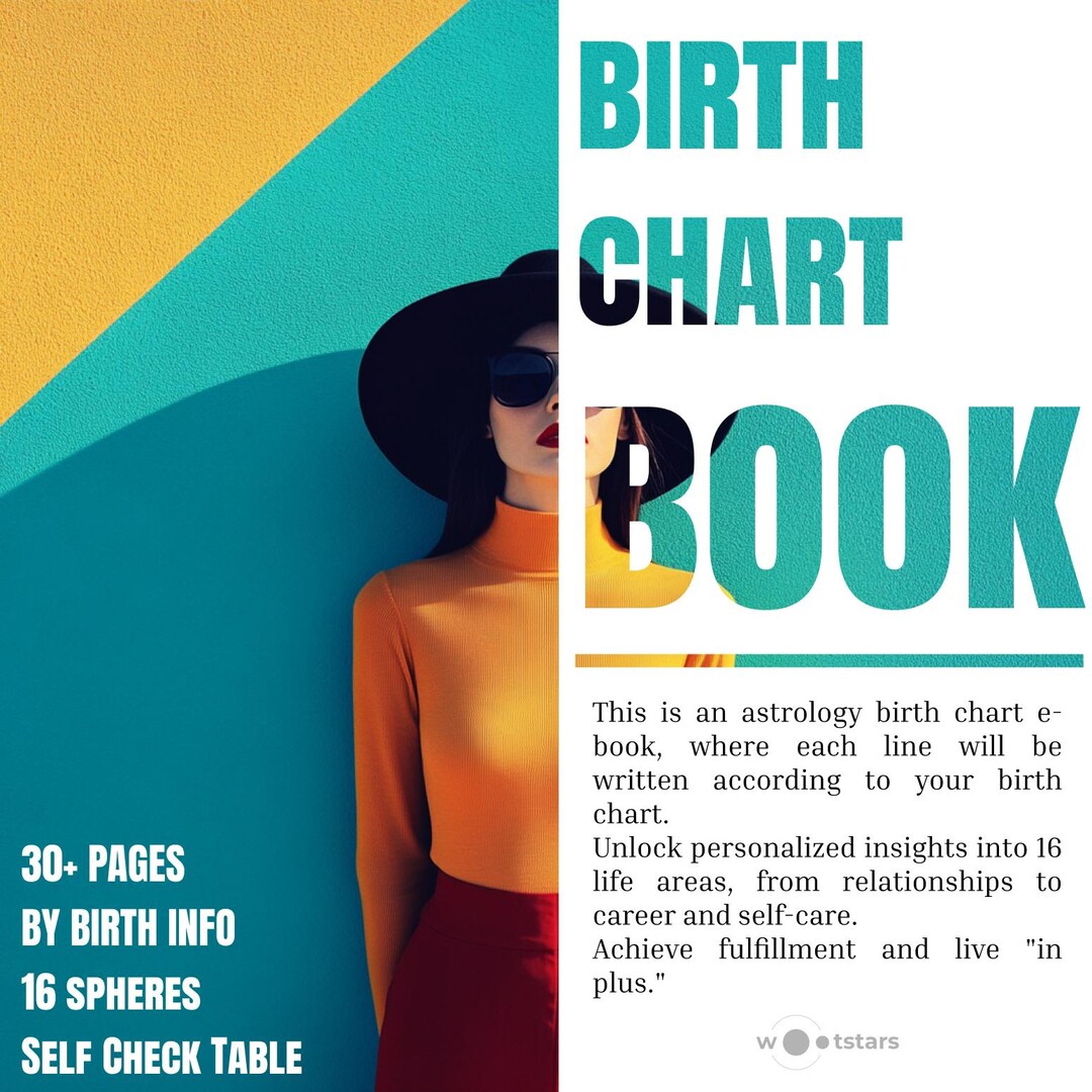 Birth Chart Book, Personalized Birth Chart Reading, Natal Birth Chart ...