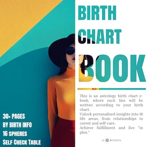 Birth Chart Book, Personalized Birth Chart Reading, Natal Birth Chart Analysis and Report, Custom Astrology Reading and Natal Chart Analysis