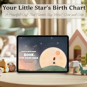 Cadeau bébé fille nouveau-né, livre d'astrologie bébé personnalisé, cadeau personnalisé nouveau-né fille, thème natal bébé, livre PDF souvenir pour bébé fille