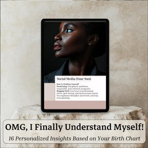 Agenda y diario astrológico para chicas negras, lectura personalizada de la carta astral, regalo espiritual de autocuidado para mujeres negras, diario digital para chicas negras