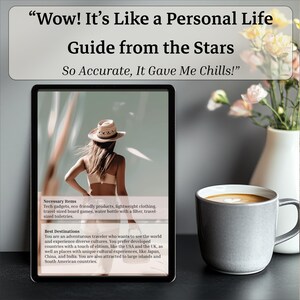 Diario personalizado para mujeres, diario astrológico personalizado en PDF, guía de autocuidado para la lectura astrológica, regalo personalizado según la carta astral.