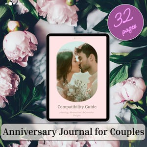 Anniversary Journal for Couples | Personalized Astrology Soulmate Relationship Guide | Custom Couples Journal for Marriage and Relationships