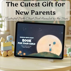 Regalo para nuevos padres, libro de cartas natales personalizado, astrología personalizada para bebés, regalo digital para mamá y papá primerizos, recuerdo único para bebé imprimible