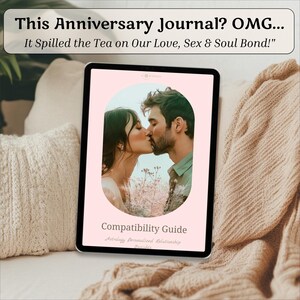 Anniversary Journal for Couples, Astrology Marriage Therapy Workbook, Personalized 1st, 2nd Anniversary Gift, Relationship and Love Guide