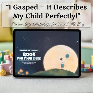 Presente para menino recém-nascido, livro de astrologia para bebês em PDF, mapa natal personalizado para presente de bebê, presente digital para mãe de primeira viagem, lembrança de bebê menino