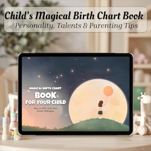 Baby Natal Chart, Personalized Baby Astrology Book, Unique Baby Gift, Child Birth Chart Reading, Custom Baby Book for Newborns, Girls, Boys