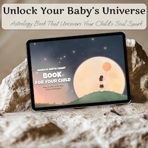 Livro do bebê para o primeiro ano, livro digital personalizado para bebês, mapa natal digital para bebês, lembrança para bebês, livro de memórias personalizado para o primeiro ano, presente para bebês