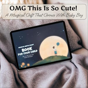 Regalos para bebés, libro de bebé personalizado, carta astral personalizada para bebés en PDF, diario para recién nacidos, libro de recuerdos para el primer año.