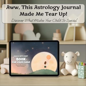 Diario de bebé con carta astral, libro de bebé personalizado en PDF, álbum digital personalizado para recién nacidos, recuerdo astrológico para niña o niño.