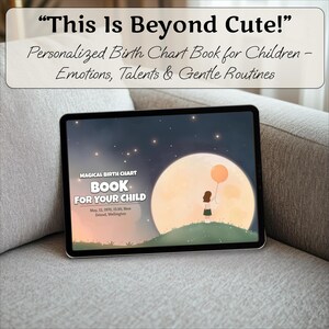 Presente para recém-nascidos, Livro de Mapa Natal personalizado para bebês em PDF, Leitura de astrologia para bebês, Presente personalizado para novos pais, Livro de recordações para bebês