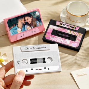 Personalisierte Vintage beschreibbare Kassette Phonograph Spieluhr Geburtstagskarte Wunsch Weihnachtsgeschenk Jahrestag Geburtstagsgeschenk für Bestie