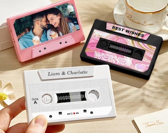 Custom Cassette Music Box Personalized Recordable Gif, Retro Birthday Gift for Her Bestie Gift Couple Keepsake