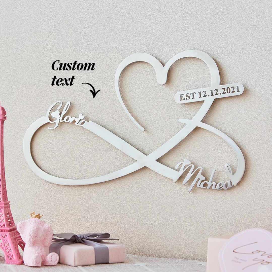 Custom Infinity Names Metal Sign Personalized Couple Date Wall Decor ...
