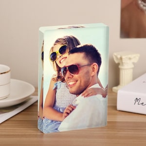 Custom Acrylic Block Photo Frame Desktop Custom Picture Frame Home Decor Desk Decor Picture Frame Plaque Photo Ornament Personalized Gift