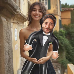 Custom Groom Blow Up Doll Groom Face Doll Inflatable Doll Hilarious Bachelorette Party Hen Party Gift for Bride Inflatable Man Wedding Favor