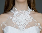 SAMPLE SALE High Neck Lace Wedding Dress, Victorian Wedding,Casual Wedding, Short Reception Dress, Short lace Dress, Boho, bohemian dress