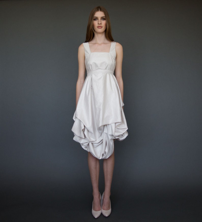 Lovely Short Wedding Dress in Ivory Casual Wedding Dress | Etsy