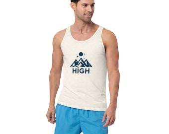 HIGH nature blue logo adventure Men's Tank Top