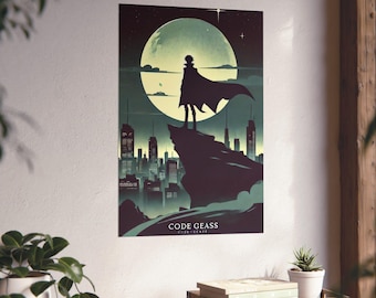 Póster de Code Geass, impresión de arte mural, decoración mate, póster minimalista, anime japonés, decoración gótica para el hogar.