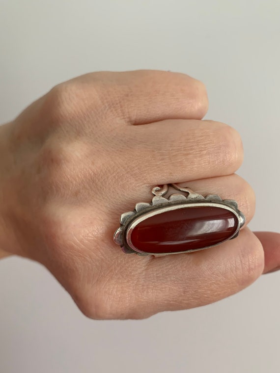 1970s carnelian stone ring... I can see Joni Mitch