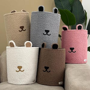 Teddykörbchen, Babykörbchen| Baby Spielzeug | Babyzimmer. Geschenkidee zur Geburt. Kinderzimmer Dekor. Tierkorb. Korb Kinderzimmer. Spielzeugkorb für Kinder