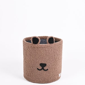 Teddy basket in the colour Brown 30x30cm