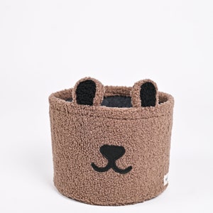 Teddy basket in the colour Brown 20x25 cm