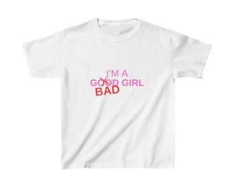 Girl's Cotton T-shirt With White Print