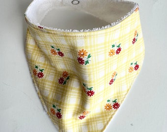 Floral bandana bib