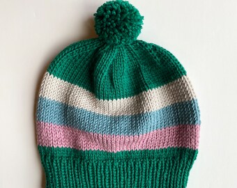 Stripe baby beanie