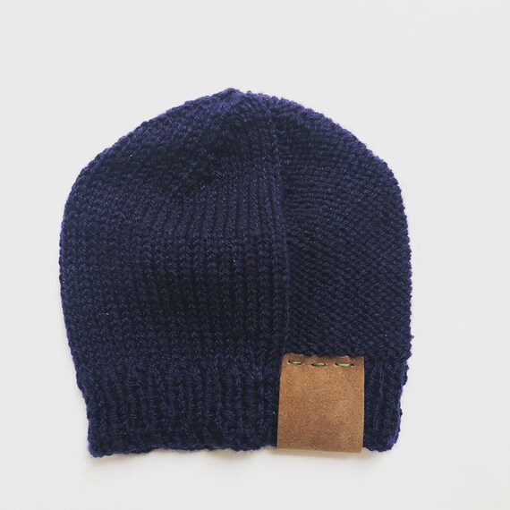 navy baby beanie