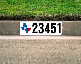 State of Texas Curb Number