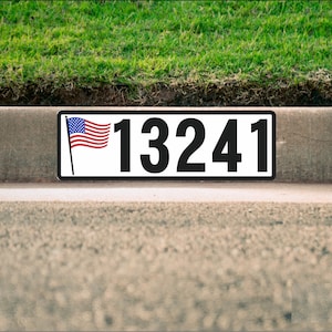 American Flag Curb Number