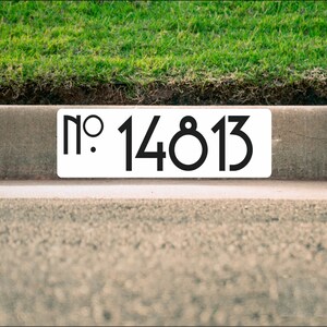 Art Deco Curb Number
