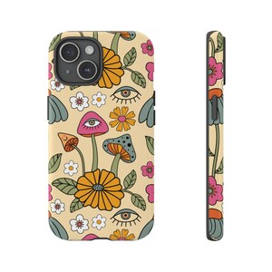 Retro Groovy Hippie Tough Dual-layer Phone Case for iPhone 15 14 13 12 11 X, Samsung S23 S22 S21 S20