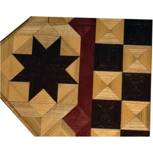 Hackberry, Wenge, Purpleheart with Star Chess Board image 2