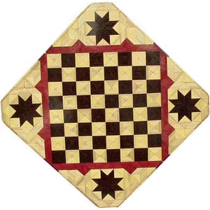 Hackberry, Wenge, Purpleheart with Star Chess Board image 1