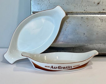 Vintage Himark mini-mico-wave ovenware au gratin potato dishes - 2 available