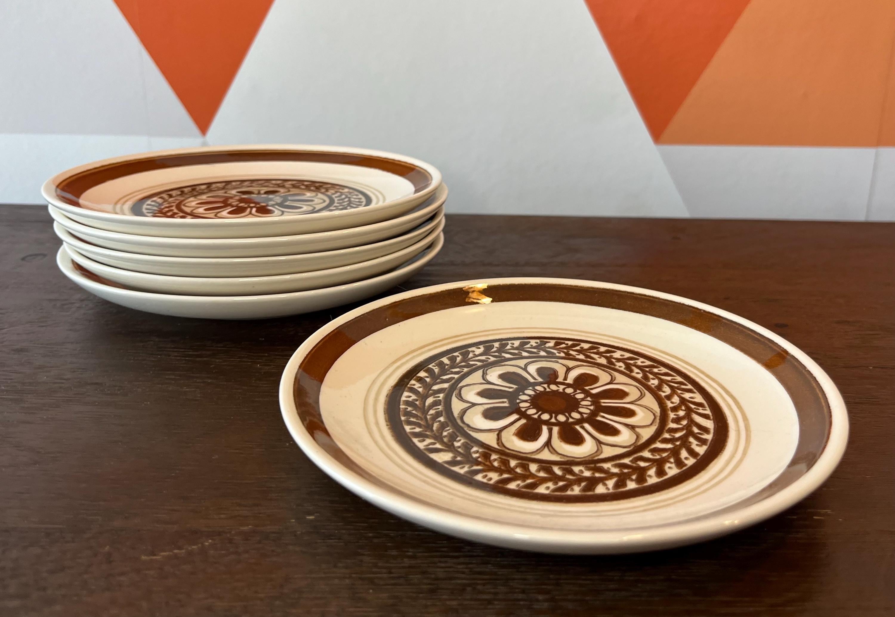 【ビンテージ】ストーンウェア モントレー ブラウン ディナー皿3枚セット Monterrey stoneware - Etsy 日本