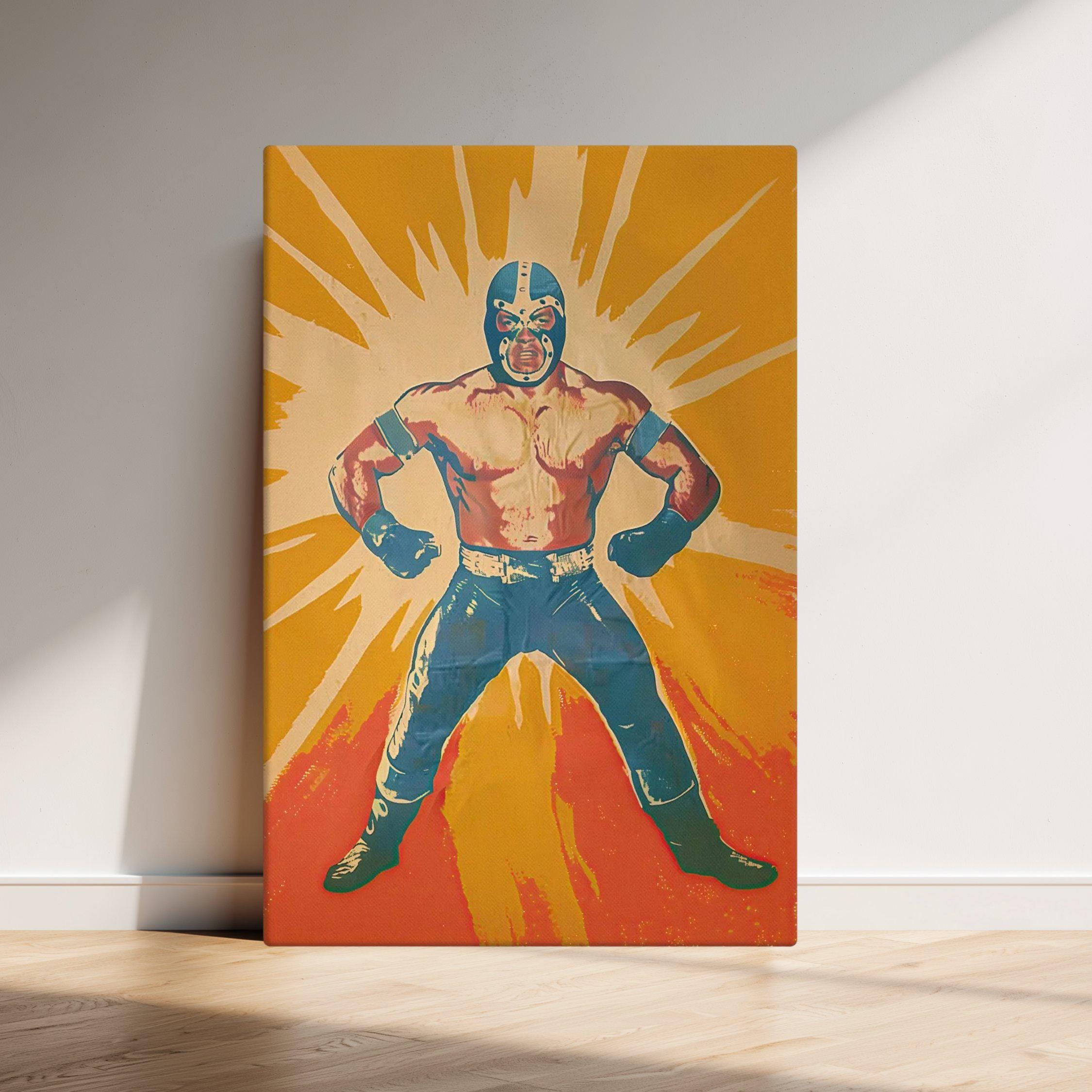 Luchador Canvas Print Vintage Mexican Wrestling Art - Etsy Canada