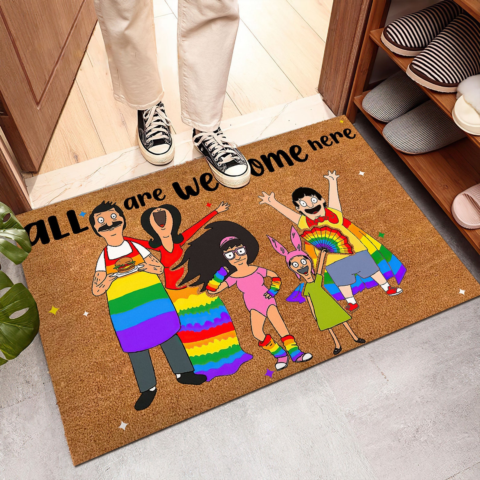 Bob Burgers LGBT All Are Here Doormat Lgbt Gay Pride Etsy UK