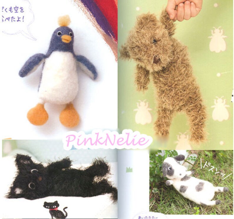 Wool Needle Felting Animals Japanese Craft Book Etsy