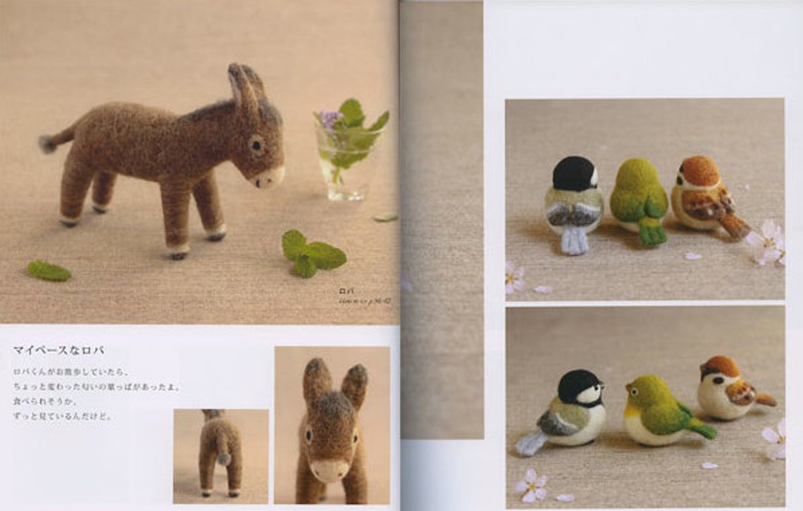 Wool Felted Animals Craft Book Etsy
