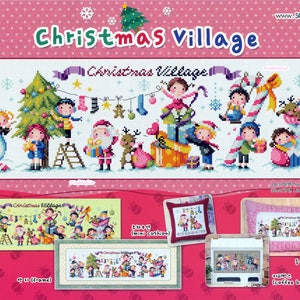 Choose 1 - Santa Village G68 or Village 1 - G89 or Village 2 - G90 or Owl Christmas- G71- Counted Cross Stitch Original Design Pattern Chart