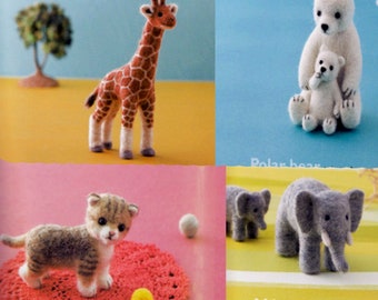 Cute Animals Needle felting Japanese Craft Book