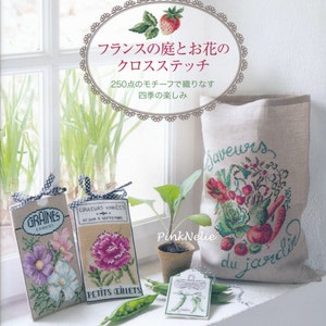 DMC Veronique Enginger Dans mon jardin - French Garden and Flowers Cross Stitch - Japanese Craft Book