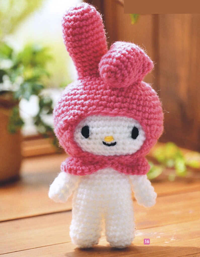 Free Hello Kitty Keychain Crochet Pattern Svg