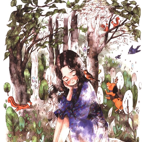 Aeppol - Forest Girl's - Coloring Book