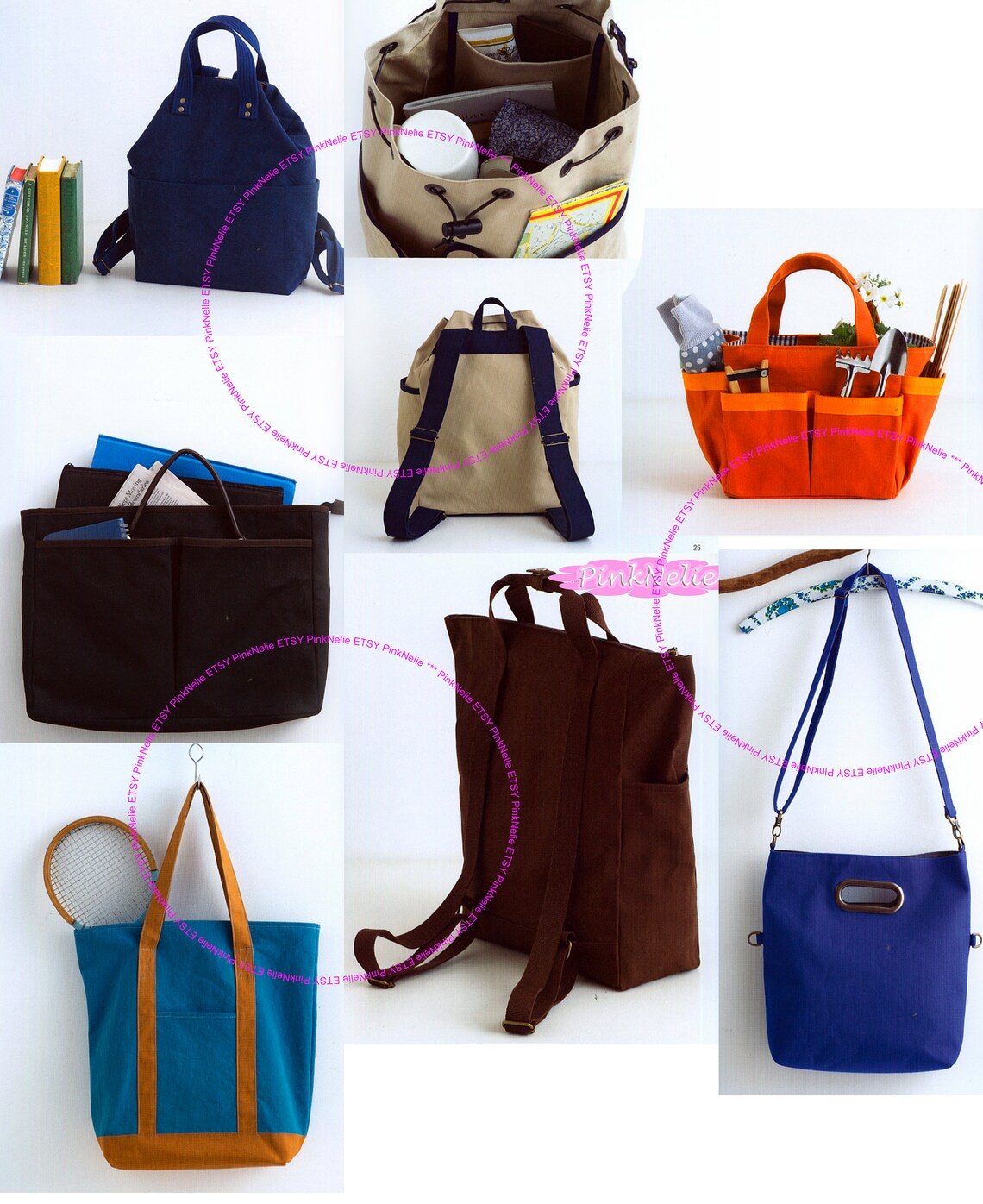 20 Basic Style of Canvas Bag Made With Home Sewing Machine Etsy