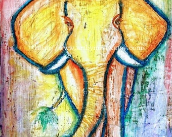 Kindness Elephant Giclee Print 8x11